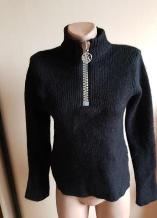 Светр шерсть чорний мохер