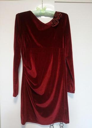 Платье велюр 2