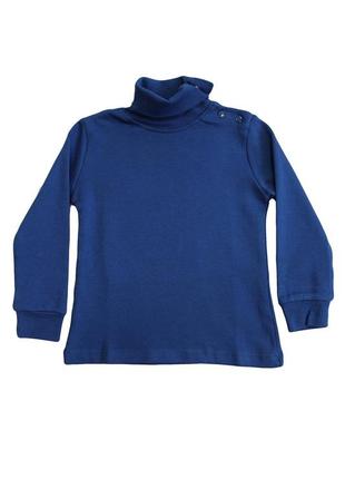 Гольф синього кольору базовий з кнопками lovetti