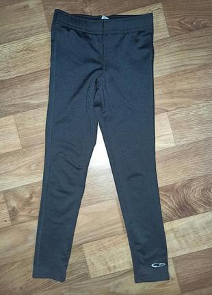 Черные спорт лосины на девочку 5-6-7 лет