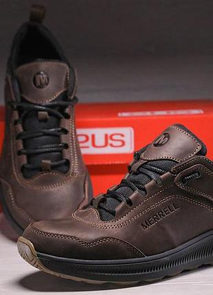 Кроссовки мужские кожаные merrell urban nubuck brown