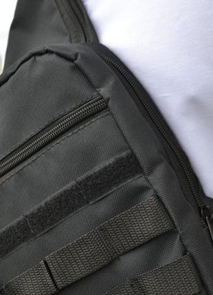 Тактическая сумка кобура, мужской мессенджер из черной кордуры, слинг, мужская сумка кроссбоди, сумка для города9 фото