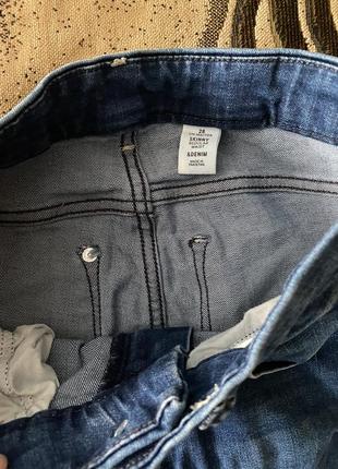 Джинси сині фірмові з австрії h&m skinny denim завужені висока талія 28 s m3 фото