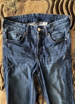 Джинси сині фірмові з австрії h&m skinny denim завужені висока талія 28 s m5 фото