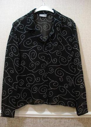 Нарядная шифоновая блузка с длинным рукавом большого размера 16 (xxl)5 фото