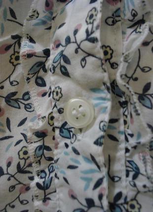 Летняя кофточка блузка с воротником стойка и коротким рукавом из хлопка размер 14/166 фото