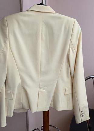 Приталений піджак zara лимонного кольору3 фото