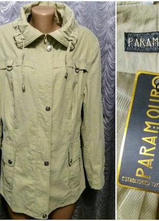 Женская ветровка paramour (сафари стиль). размер l.