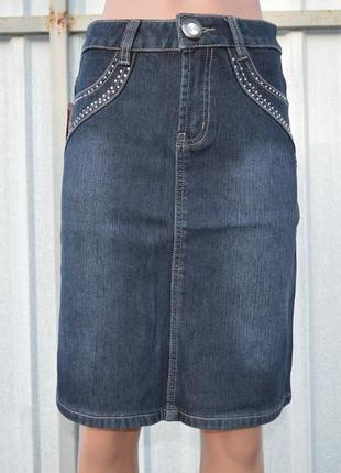 Юбка джинсовая на зиму1 фото