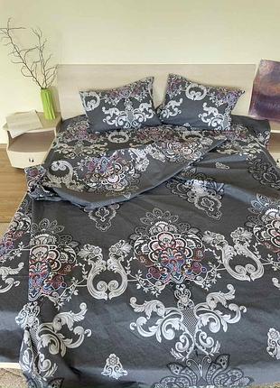 Постільна білизна сірого кольору вензеля