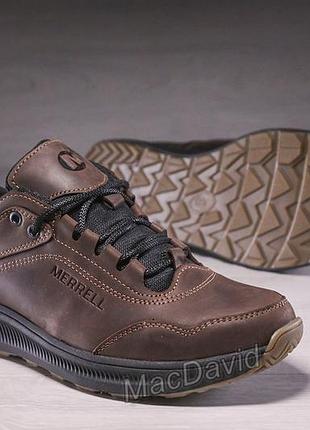 Кроссовки мужские кожаные merrell urban nubuck brown