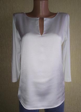 Hugo boss идеальная белая фирменная блуза1 фото