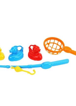 Детский игровой набор "рыбалка" технок 7594txk сачок и три уточки от polinatoys