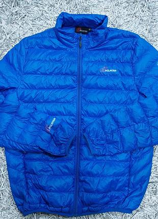 Шикарний легкий пуховік демисезонний короткий мужской dfmountain синий.