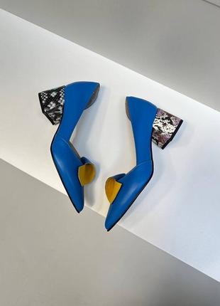 Дизайнерські жіночі туфлі із натуральної шкіри 15182 фото
