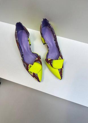 Эксклюзивные женские туфли из натуральной кожи питон 🐍 15183 фото