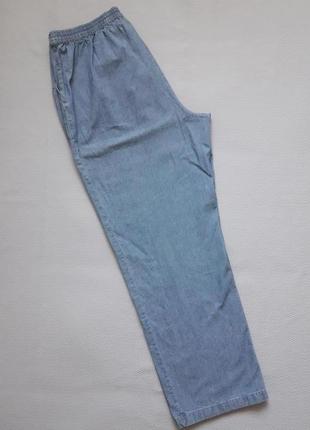 Шикарные джинсовые брюки высокая посадка большого размера isle5 фото