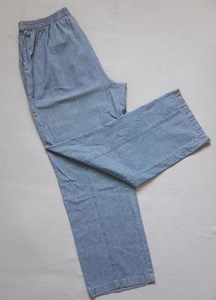 Шикарные джинсовые брюки высокая посадка большого размера isle7 фото