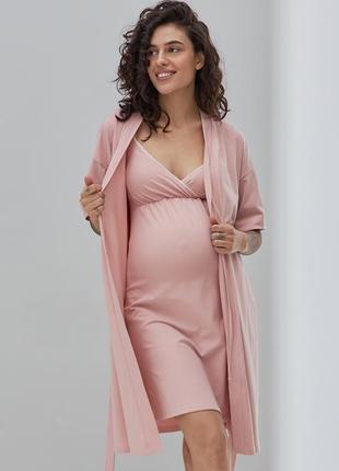 👑vip👑 халат для вагітних і годуючих матусь бавовняний халат вишуканий халатик5 фото