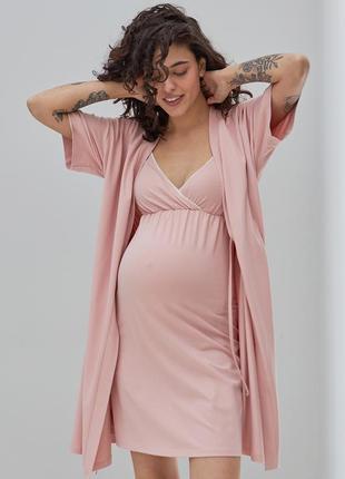 👑vip👑 халат для вагітних і годуючих матусь бавовняний халат вишуканий халатик7 фото