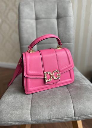 Яскрава сумочка dg сумка рожева5 фото