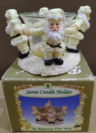 Керамічний свічник санти regency fine arts santa candle holder.2 фото