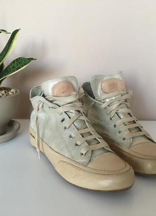 Кожаные ботинки кеды бренд candice cooper sneaker plus zip bianco2 фото