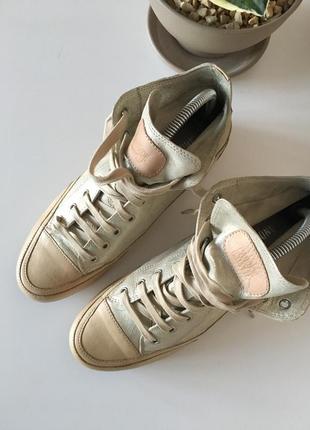Кожаные ботинки кеды бренд candice cooper sneaker plus zip bianco4 фото