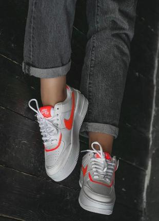 Классные женские кроссовки nike air force 1 shadow белые6 фото