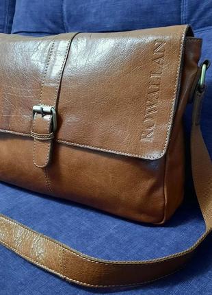 Отличная мужская сумка rowallan из натуральной кожи ручной работы! 🤎3 фото