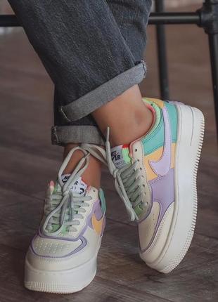 Нереально красивые женские кроссовки nike air force 1 shadow сиреневые