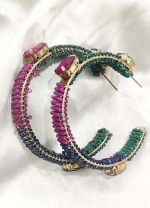 Серьги с бисером