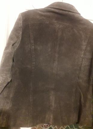 Демісезонна куртка з натуральної замші ws leather8 фото