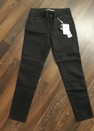 Брюки штаны под кожу кожаные кожа мом момы чёрные брюки штаны