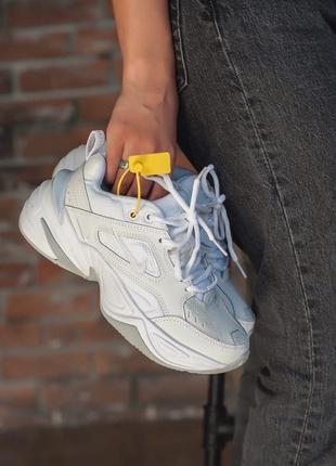 Шикарные трендовые женские кроссовки nike m2k tekno белые