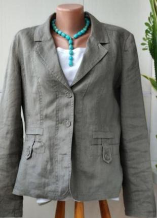 Жакет легкий лен, пиджак летний, нюанс1 фото