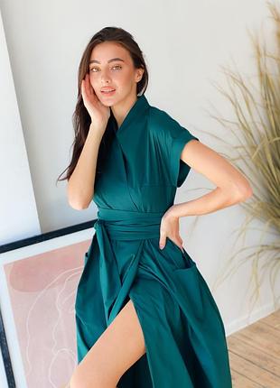 Котоновое платье на запах