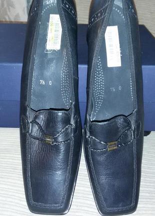 Кожаные черные туфли jenny by ara 41 1/2- 42 размер (28см)9 фото