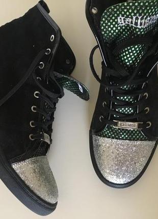 Дизайнерские кроссовки высоки кеды мокасины кожаные ботинки бренд  galliano john оригинал