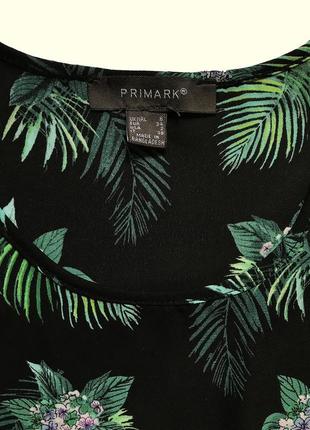 Шифоновая майка блуза с цветочным принтом primark s xs3 фото