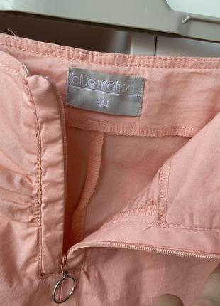 Хлопковая летняя юбочка розового цвета s короткая3 фото