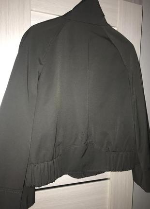 Куртка-бомбер ветровка хаки с объемными рукавами zara woman spain zara5 фото