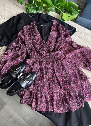 Красива сукня в квітковий принт zara