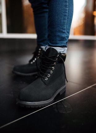 Чоловічі черевики timberland "black" термо