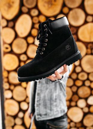 Женские ботинки timberland “black” мех1 фото