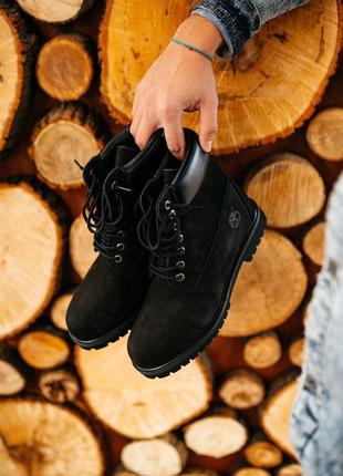 Женские ботинки timberland “black” мех4 фото