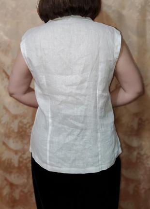 Льняная блуза naracamicie лён, италия5 фото