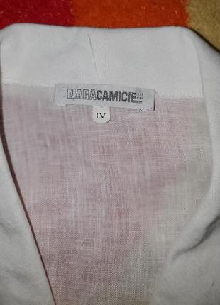 Льняная блуза naracamicie лён, италия8 фото