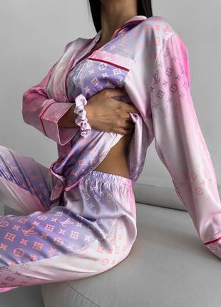 Нежная женская пижама с турецкого шелку2 фото