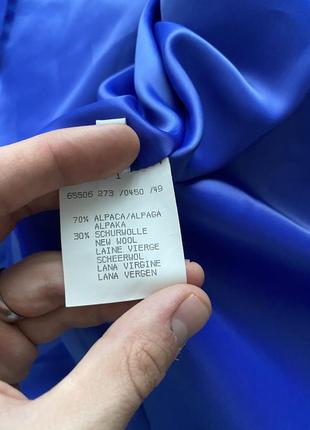 Женское полу-пальто синего цвета из альпаки от бренда fuchs & fchmitt8 фото